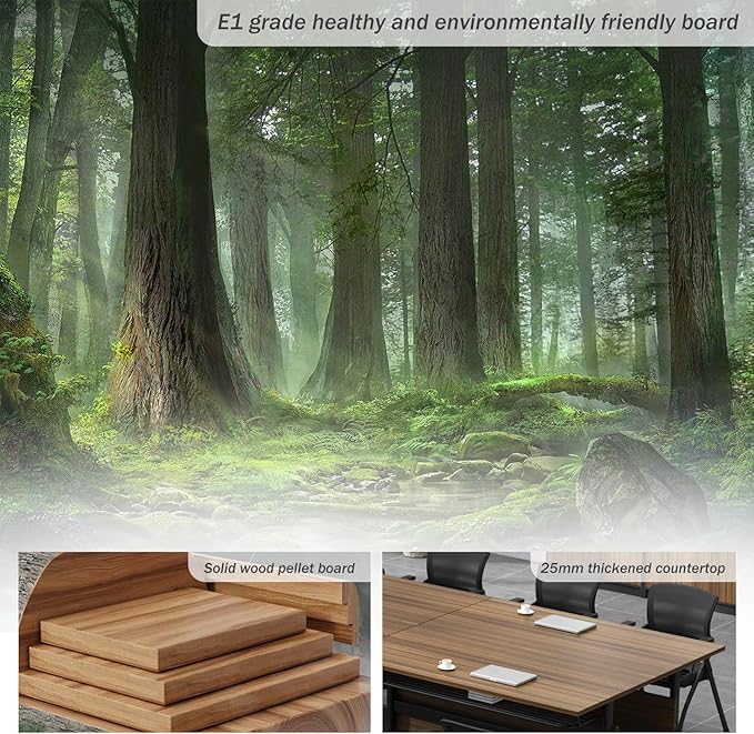 Foldable Conference Table Mobile Meeting Table, Large Modular Conference Room - Image 5