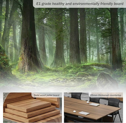 Folding Conference Table, Modern Office Conference Room Tables, Flip-Top Mobile - Image 5