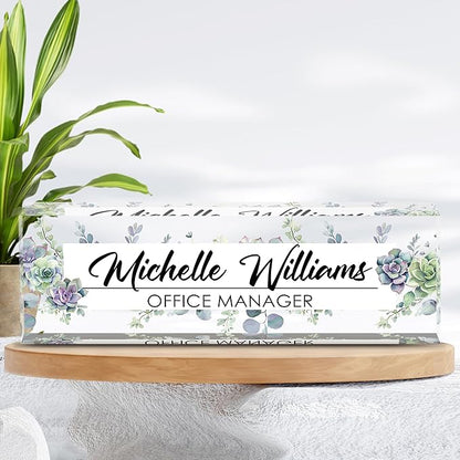 Personalized Name Plate for Desk, Custom Desk Name Plate, Acrylic Name Plate - Image 7