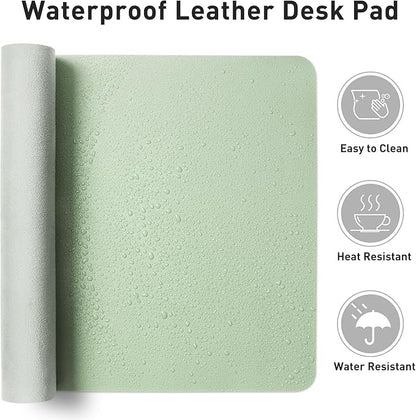 Aothia Faux Leather Desk Mat – Large Mouse Pad, Non-Slip PU Leather Blotter - Image 7