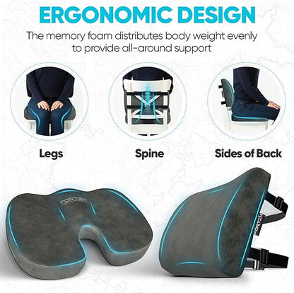 FORTEM Seat Cushion, Office Chair Cushion, Lumbar Support Pillow - Image 6