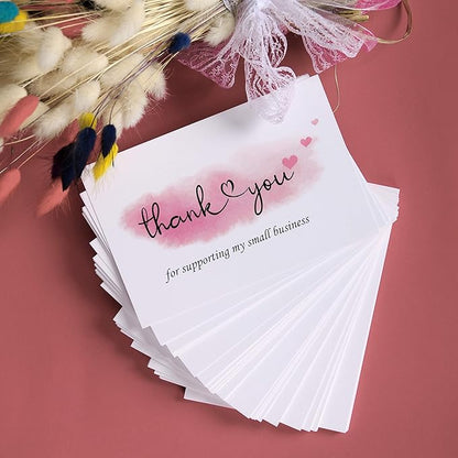 100 Thank You For Supporting My Small Business Cards, Elegant and Professional by CLEVERSIGNS