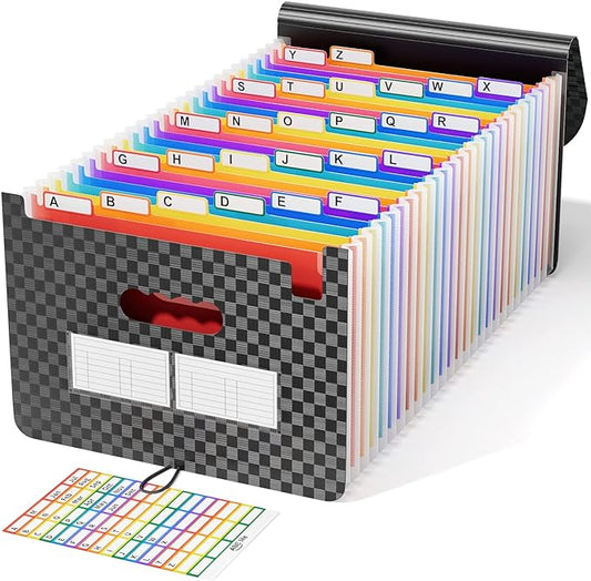 ABC life 26 Pockets Accordion File Organizer, Expanding File Folders, Portable by ABClife