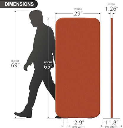 DECOLAB Standing Room Divider, Portable Privacy Wall Partition - Image 6