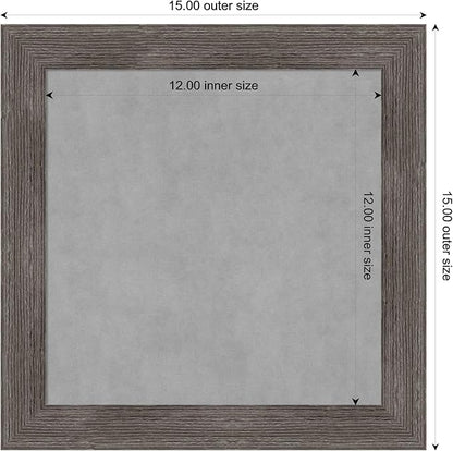Amanti Art Grey Framed Magnetic Board 15x15 X-Small Vision Board - Image 4