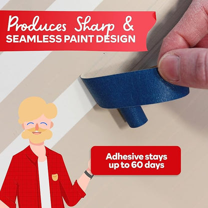 XFasten Professional Blue Painters Tape, 3/4 Inches x 60 Yards - Image 9