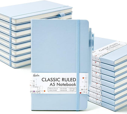 feela 18 Pack Journal Notebook for Work, Business Notebook Bulk Hardcover Lined by feela