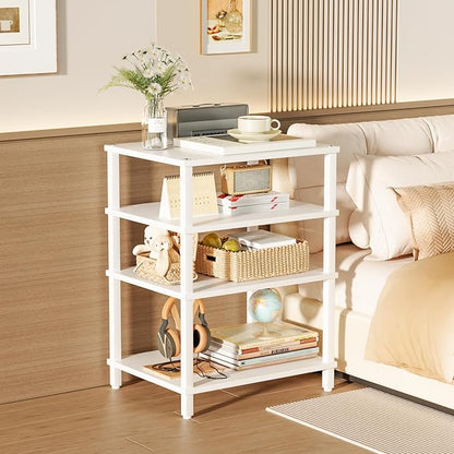 LELELINKY 4-Tier AV Media Player Stand Set of 2, Wooden TV Stand, Game Console - Image 9