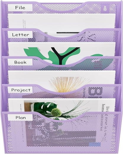 EasyPAG 5 Pocket Mesh Wall File Organizer, Hanging Paper Folder Holder - Image 6