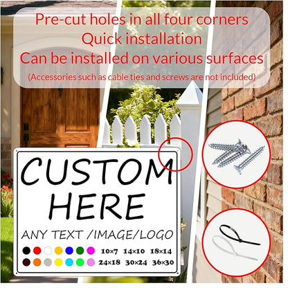 Custom business signs-36×30inches-Large size, Optional reflective, Strong and - Image 4