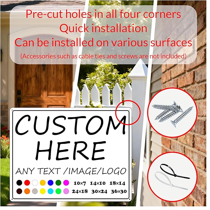Custom Signs-14×10inches-Metal Sign Customized Sign - Image 4