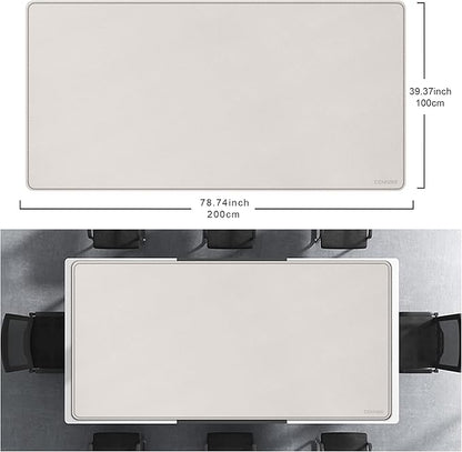 CENNBIE MAX200 78.7" x 39.4" Leather Desk Mat, Extra Large Desk Pad Blotter - Image 2