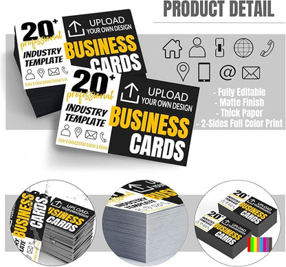 Custom Business Cards Double-Sided Personalized Stationery | Professional - Image 2