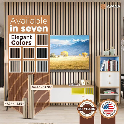 Avana Modern Acoustic Wood Wall Panels – 94.4 X 12.6 Inch White Oak Acoustic - Image 7