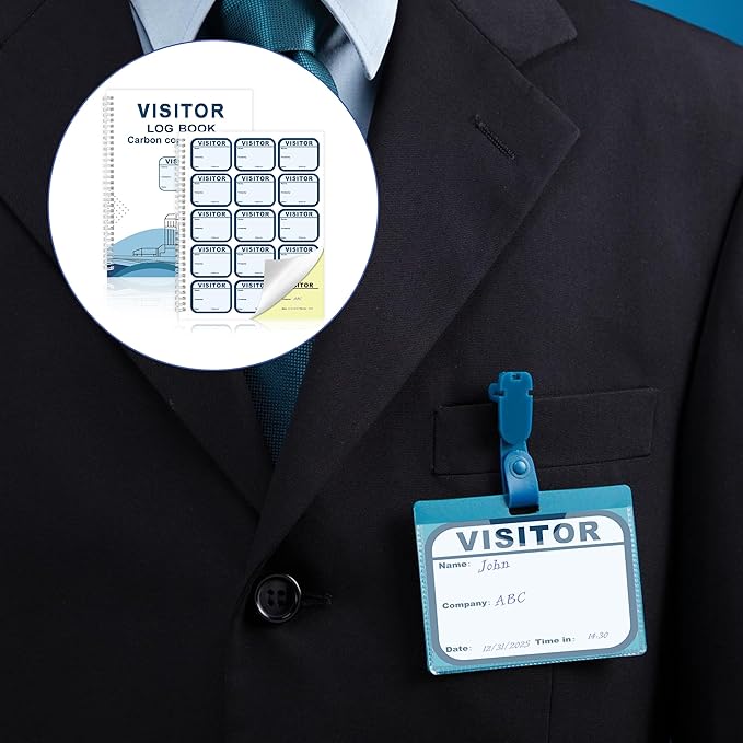 2 Pack of Visitor Badges Log - Image 7