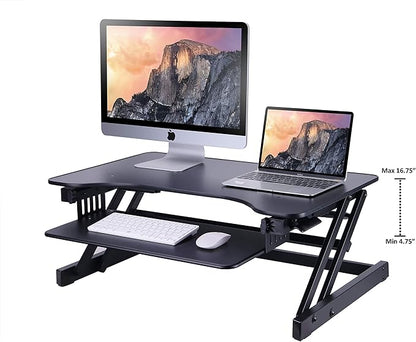 Rocelco 32" Height Adjustable Standing Desk Converter - Image 2