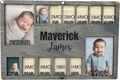 Newborn picture frame, Baby picture sign, Baby keepsake wall decor, Nursery by Unknown
