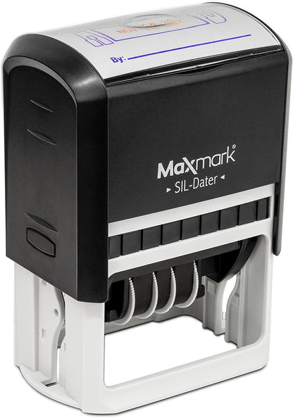 MaxMark Large Self-Inking Rubber Date Office Stamp - Image 2