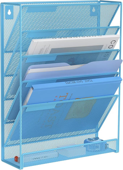 Kuntine.B 6-Tier Wall File Organizer Hanging File Organizer Cubicle Organizer by KuntineB