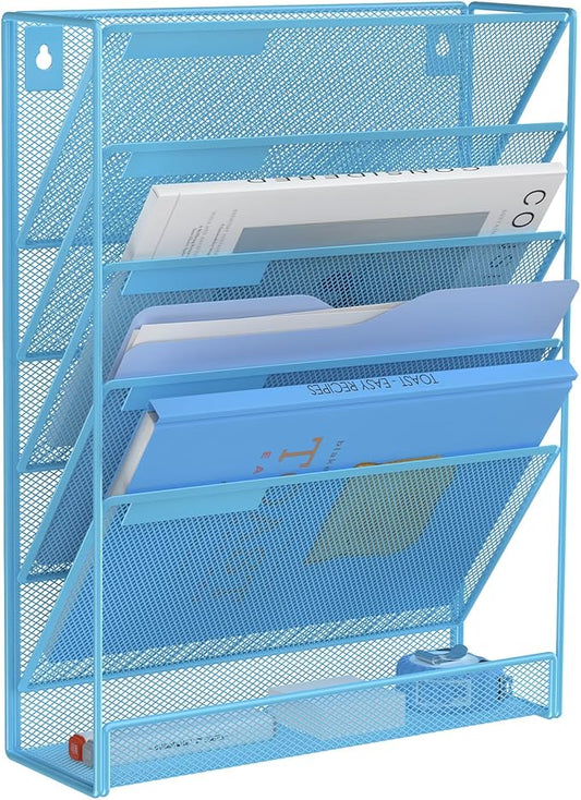 Kuntine.B 6-Tier Wall File Organizer Hanging File Organizer Cubicle Organizer by KuntineB