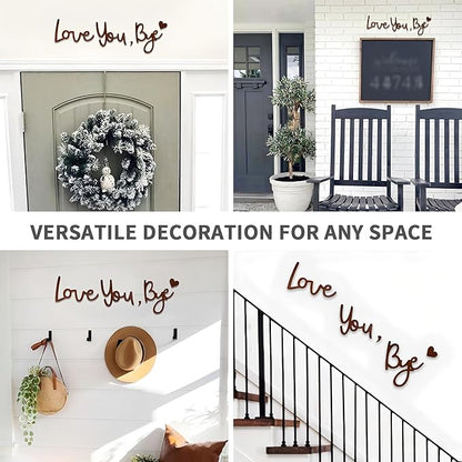 Home Decor Brown Love You Bye Wood Sign Boho Decor Wall Decor Express Love and - Image 4