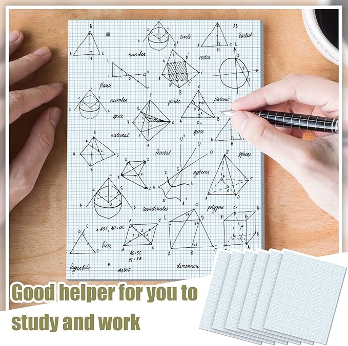 Ctosree 6 Pcs 8.5 x 11 Quadrille Pads 10 Squares Per Graph Paper Pad Back to - Image 7