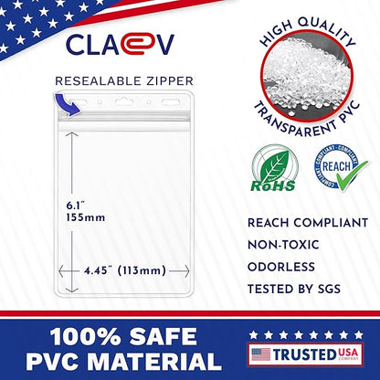 Claev Fast Seal Vertical 4x6 Passport & Card Holders, 50 Pack), Conferences - Image 3