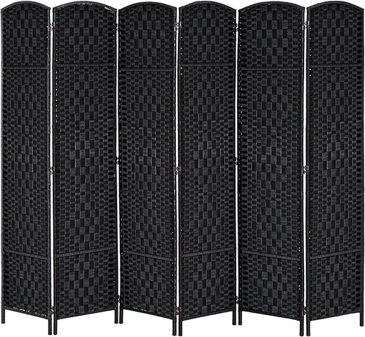 HOMCOM Room Divider, 6 Panel Folding Privacy Screen, 6FT Tall Portable Wicker by HOMCOM