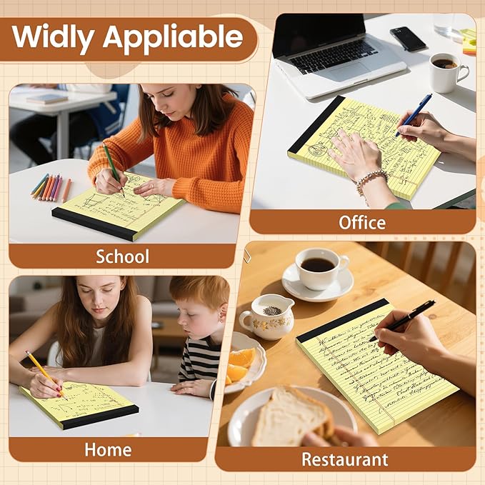 Legal Pads 8.5 X11, Narrow Ruled Notepads, 12 Pack, 50 Sheet/Pad, Tear Off - Image 5