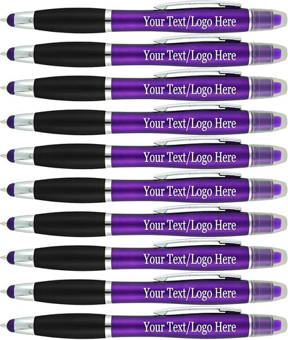 SyPen Personalized Pens with Gel Highlighter and Stylus -200 Pack Bulk-Free by Sypen