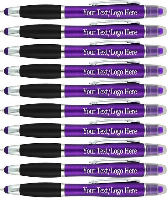 SyPen Personalized Pens with Gel Highlighter and Stylus -200 Pack Bulk-Free by Sypen