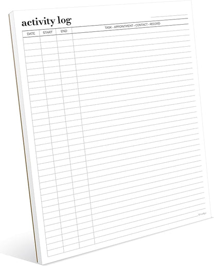 Activity Log Notepad 11x8, 5 by Hadigu