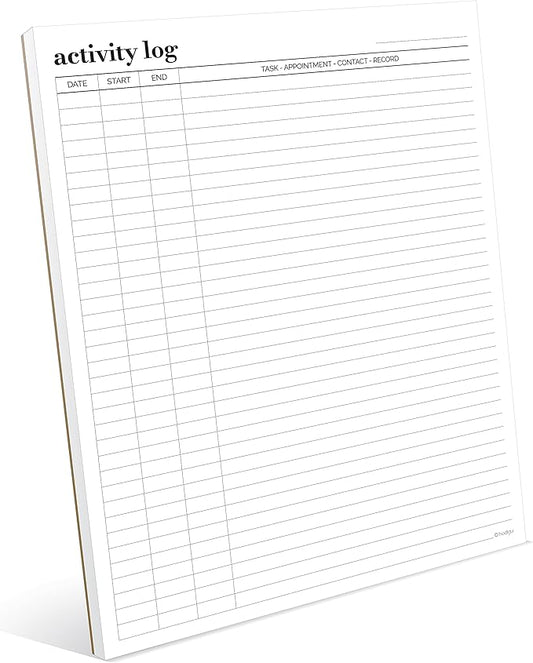 Activity Log Notepad 11x8, 5 by Hadigu