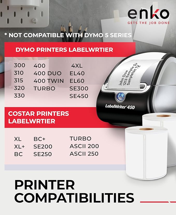 enKo Dymo 4XL Labels 4 x 6 1744907 Compatible - Image 4