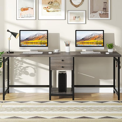 Tribesigns 79 Inch Extra Long Desk, Two Person Desk - Image 7