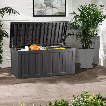 TARKARI 200 Gallon Lockable Resin Deck Box, Waterproof & UV-Resistant Outdoor - Image 5