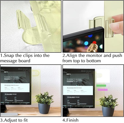 Keenjorika 2PCS Multifunctional Monitor Documents Holder, Desktop Message Board - Image 6