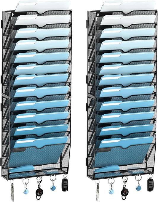SUPEASY 13-Tier Wall File Holder Organizer by SUPEASY