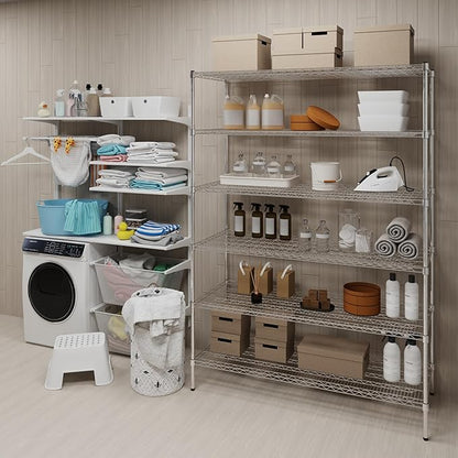 Regal Altair 24" Deep x 60" Wide x 74" Height Wire Shelving Kit | 6-Tier | NSF - Image 2
