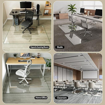 Koonmi Tempered Glass Chair Mat - Image 8