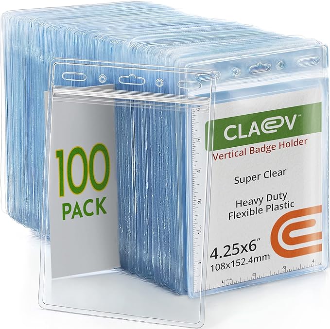 Claev Fast Seal Vertical 4x6 Passport & Card Holders, 100 Pack), Conferences by Claev