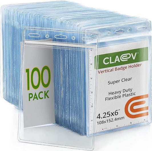 Claev Fast Seal Vertical 4x6 Passport & Card Holders, 100 Pack), Conferences by Claev