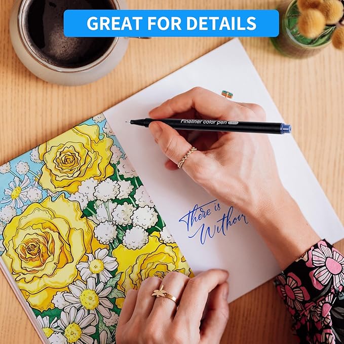 huesamhi Colored Pens for Journaling, Planning Bullet Journals Fineliner Felt - Image 4