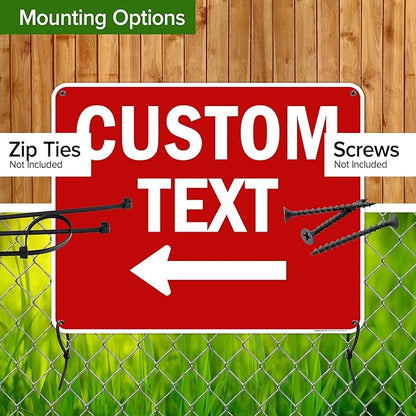 Custom Arrow, Custom Directional Sign, Left Arrow, 24x30 Inches, 55 mil thick - Image 5