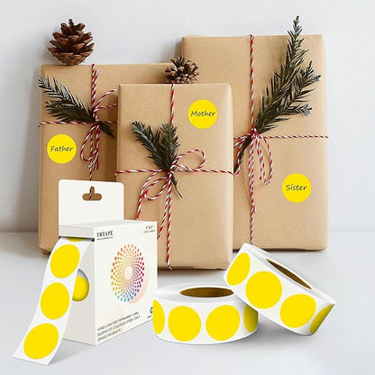 Yellow 1 Inch Round Color Coding Labels - Image 6
