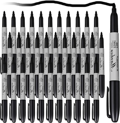 Thenshop 60 Pack Black Permanent Markers Bulk by Thenshop