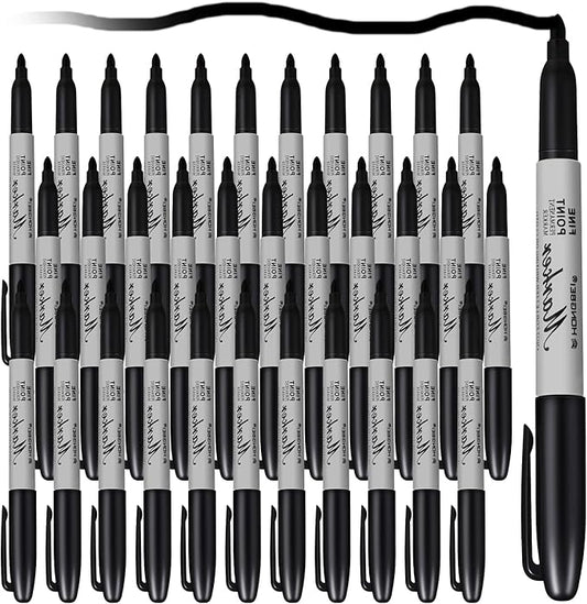 Thenshop 60 Pack Black Permanent Markers Bulk by Thenshop