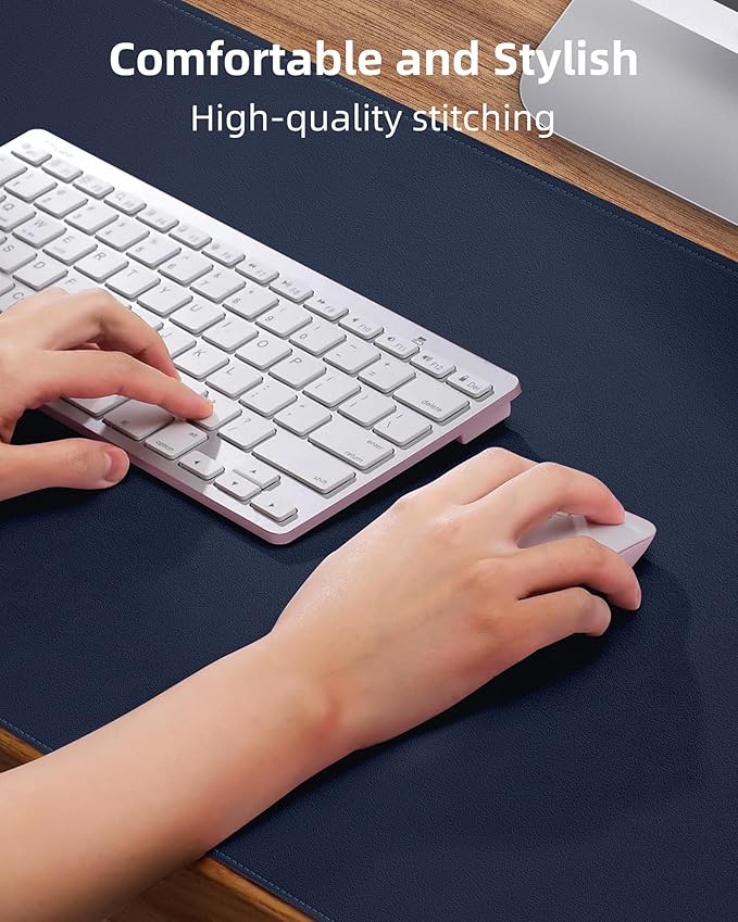 Leather Desk Pad Protector, Mouse Pad, Office Mat, Non-Slip PU Leather Blotter - Image 3