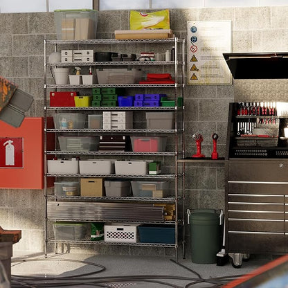 Regal Altair 14" Deep x 60" Wide x 96" Height Wire Shelving Kit | 10-Tier | NSF - Image 5