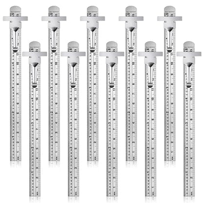 10 Pieces 6 Inch 15 cm Pocket Ruler Flexible Precision Stainless Steel Ruler by Frienda